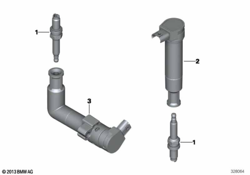 R1200GS 05-07 (K25) IGNITION SYSTEM exploded view parts diagram