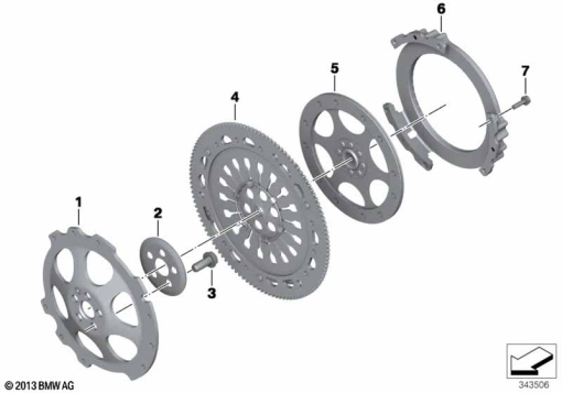 R1200GS 05-07 (K25) CLUTCH - SINGLE PARTS exploded view parts diagram