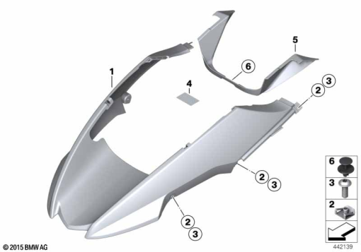 R1200GS 05-07 (K25) FRONT WHEEL COVER, PRIMED exploded view parts diagram