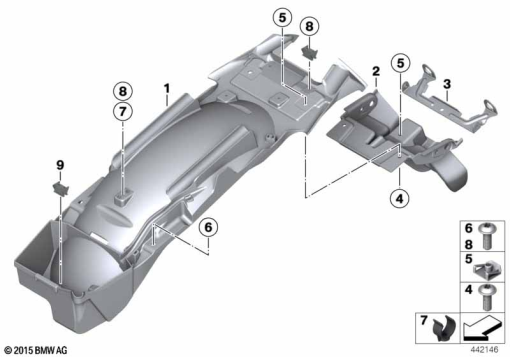R1200GS 05-07 (K25) WHEEL COVER, REAR exploded view parts diagram