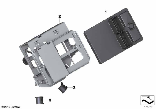R1200GS 05-07 (K25) CENTRAL CHASSIS ELECTRONICS exploded view parts diagram