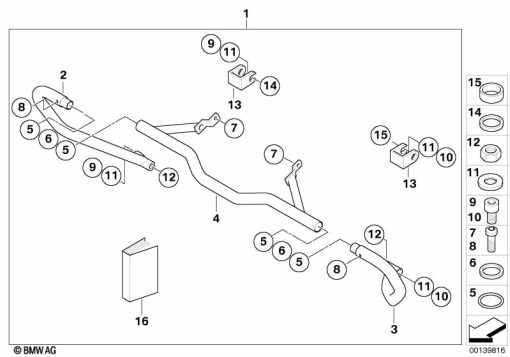 R1200GS 05-07 (K25) ENGINE PROTECTION BAR exploded view parts diagram