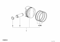 R1200GS 05-07 (K25) PISTON, SINGLE COMPONENTS parts diagram