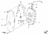 R1200GS 05-07 (K25) FRONT COVER/TIMING CHAIN COVER parts diagram