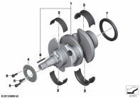 R1200GS 05-07 (K25) CRANKSHAFT ATTACHING PARTS parts diagram
