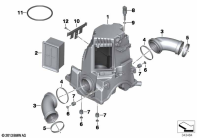 R1200GS 05-07 (K25) INTAKE SILENCER / FILTER CARTRIDGE INTAKE SILENCER / FILTER CART parts diagram