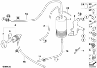 R1200GS 05-07 (K25) ACTIVATED CHARCOAL FILTER/FUEL VENTILAT parts diagram