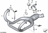 R1200GS 05-07 (K25) EXHAUST SYSTEM PARTS WITH MOUNTS parts diagram