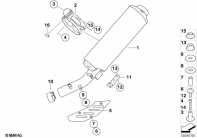 R1200GS 05-07 (K25) MUFFLER SYSTEM parts diagram