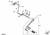 R1200GS 05-07 (K25) EXTERNAL GEARSHIFT PARTS/SHIFT LEVER parts diagram