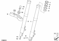 R1200GS 05-07 (K25) FORK SLIDER/LOWER FORK BRIDGE parts diagram