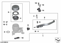 R1200GS 05-07 (K25) HANDBRAKE LEVER parts diagram