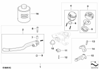 R1200GS 05-07 (K25) CLUTCH CONTROL ASSEMBLY parts diagram