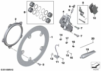 R1200GS 05-07 (K25) FRONT BRAKE RIVET PACKAGE parts diagram