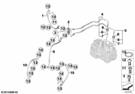 R1200GS 05-07 (K25) BRAKE LINE, FRONT, I-ABS GENERATION 1 parts diagram
