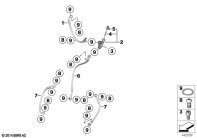 R1200GS 05-07 (K25) BRAKE PIPE, FRONT, WITHOUT ABS parts diagram