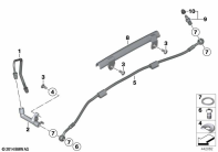R1200GS 05-07 (K25) BRAKE PIPE, REAR, WITHOUT ABS parts diagram