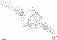 R1200GS 05-07 (K25) WHEEL HUB, FRONT parts diagram