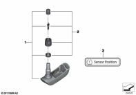 R1200GS 05-07 (K25) RDC SENSOR FOR FRONT WHEEL parts diagram