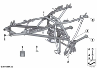 R1200GS 05-07 (K25) REAR FRAME parts diagram