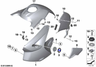 R1200GS 05-07 (K25) TRIM PANEL PARTS - MOUNTING PARTS parts diagram