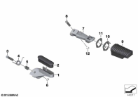 R1200GS 05-07 (K25) FRONT AND REAR FOOTPEG parts diagram