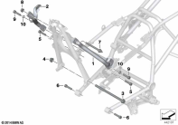 R1200GS 05-07 (K25) ENGINE SUSPENSION parts diagram