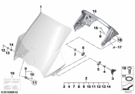 R1200GS 05-07 (K25) WINDSHIELD parts diagram