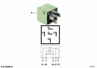 R1200GS 05-07 (K25) RELAY, MAKE CONTACT, WHITE GREEN parts diagram
