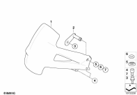 R1200GS 05-07 (K25) WHEEL COVER, CARBON, NEAR WHEEL, REAR parts diagram