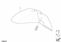 R1200GS 05-07 (K25) WHEEL COVER, CFK, CLOSE FIT, FRONT parts diagram