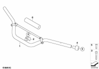 R1200GS 05-07 (K25) HANDLEBAR WITH BRACE parts diagram