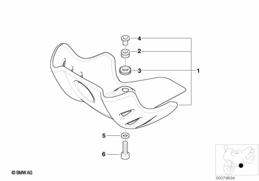 F650GS 01-04 (R13) UNDERRIDE PROTECTION exploded view parts diagram