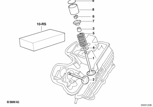 F650GS 01-04 (R13) TIMING GEAR - INTAKE VALVE/EXHAUST VALVE exploded view parts diagram