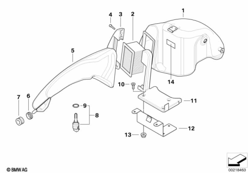 F650GS 01-04 (R13) INTAKE SOUND SYSTEM exploded view parts diagram