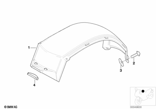 F650GS 01-04 (R13) COVERING FUEL TANK exploded view parts diagram