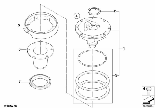 F650GS 01-04 (R13) FILLER CAP exploded view parts diagram