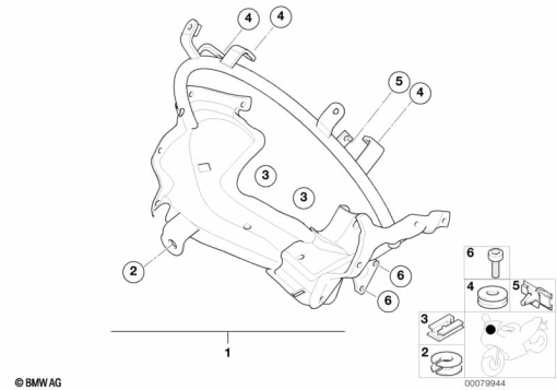 F650GS 01-04 (R13) BRACKET F COCKPIT TRIM PANEL exploded view parts diagram