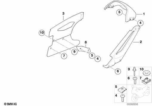 F650GS 01-04 (R13) WHEEL COVER OFFICIALS UTILITY exploded view parts diagram