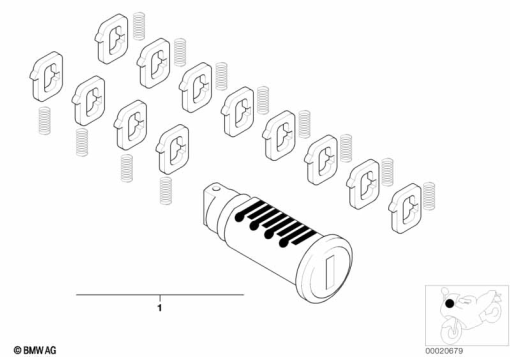 F650GS 01-04 (R13) REP.KIT F LOCK CYLINDER exploded view parts diagram