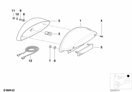 F650GS 01-04 (R13) REAR LIGHT exploded view parts diagram