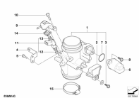 F650GS 01-04 (R13) THROTTLE HOUSING ASSY parts diagram