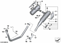 F650GS 01-04 (R13) EXHAUST SYSTEM PARTS WITH MOUNTS parts diagram