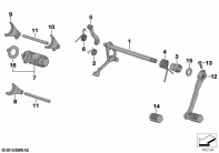F650GS 01-04 (R13) 5-SPEED TRANSMISSION SHIFTING PARTS parts diagram