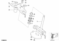 F650GS 01-04 (R13) FORK BRIDGE parts diagram