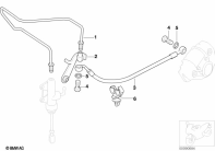 F650GS 01-04 (R13) BRAKE PIPE, REAR, NOT FOR ABS parts diagram