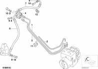 F650GS 01-04 (R13) BRAKE PIPE FRONT ABS parts diagram