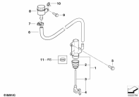 F650GS 01-04 (R13) REAR BRAKE MASTER CYLINDER W CONTAINER parts diagram