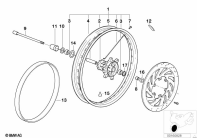 F650GS 01-04 (R13) SPOKE WHEEL FRONT parts diagram