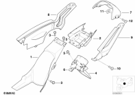 F650GS 01-04 (R13) WHEEL COVER,REAR, LICENSE PLATE FRAME parts diagram